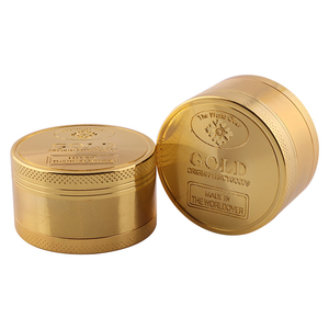 Nouveau Broyeur à Herbes Design Portable en 3 Parties, Pièce d'Or, en Zinc pour Tabac et Épices Sèches, Crusher en Métal, Vente en Gros - Product Image 2