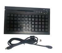 LIF KB60 Totalmente programable 60 TECLAS OPOS/JPOS POS Teclado Keylock y lector de tarjetas de banda magnética para caja registradora