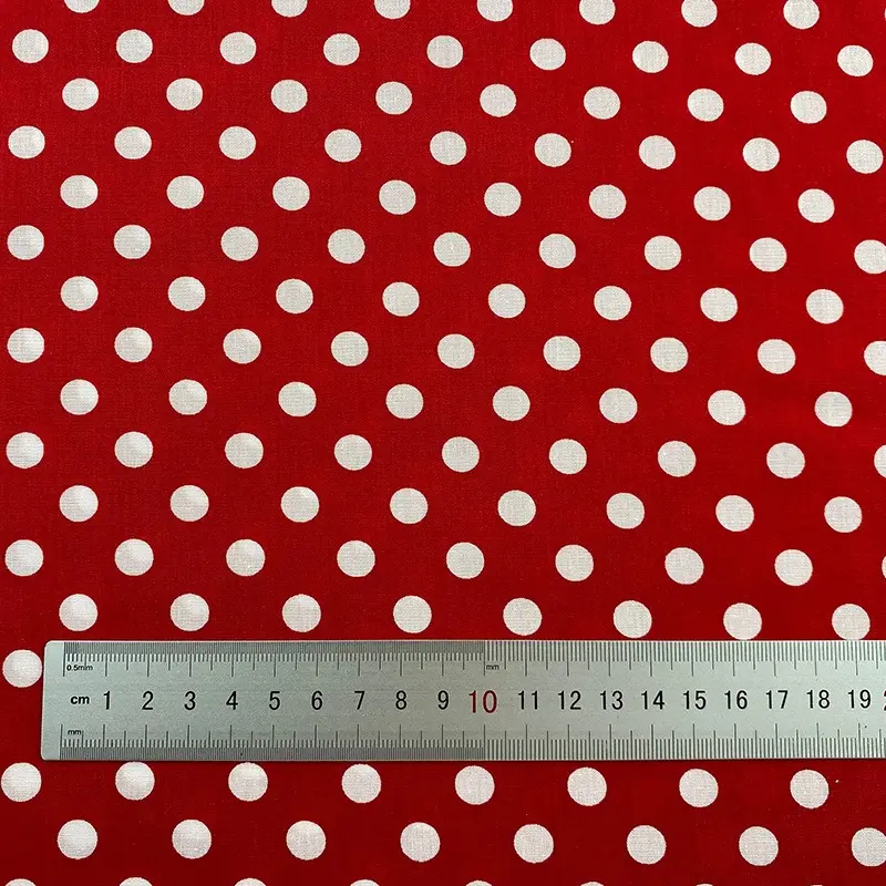 Polka dot all cotton poplin fabric 40S 110*70 digital printed fabric for children's clothing women's dresses suspender shirts