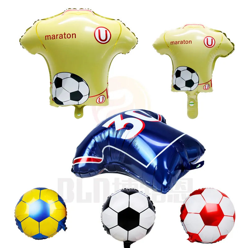 BLN Folien ballon Hersteller Jersey Custom ized 18 Zoll Runde Fußball Fußball Globo De Jersey Folie Mylar Helium Ballon