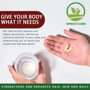 Cápsulas Veganas para Cabello, Piel y Uñas para Adultos, Biotina, Zinc, Hierro, Saw Palmetto, <span class=keywords><strong>Anticaída</strong></span> del Cabello, Reparación del Cuero Cabelludo, Suplemento de Belleza Halal - Product Image 5