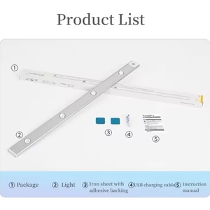 Rechargeable Smart LED <b>Motion</b> <b>Sensor</b> <b>Light</b> Strip Ultra-Thin Ornament Decorative Human Body Detection Induction Sensing <b>Light</b> Bar - Product Image 6
