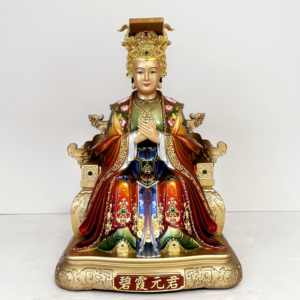 Taiwan Taishan vecchia madre tre madri celesti Bixia Yuanjun ornamenti offerte casa statue di bronzo - Product Image 4