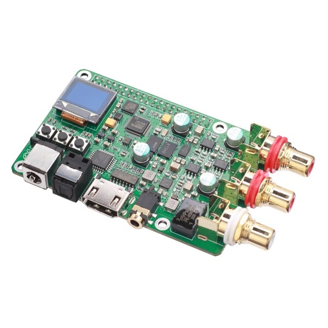 Raspberry pie DAC audio decoding board es9038q2m hifi fever coaxial fiber I2S dsd512 digital