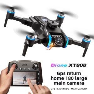โดรนควบคุมระยะไกล XT808 พร้อมจอแสดงผล GPS ถ่ายภาพทางอากาศ 4K กลับอัตโนมัติ หลบหลีกสิ่งกีดขวาง รุ่นเครื่องบิน - Product Image 2