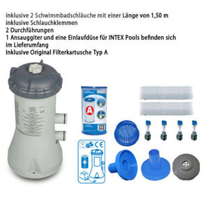 Pompes et accessoires de filtration pour piscine extérieure <span class=keywords><strong>INTEX</strong></span> 28638, <span class=keywords><strong>pompe</strong></span> à filtre à <span class=keywords><strong>cartouche</strong></span> d'eau 1000 GPH avec 220-240 volts - Product Image 6