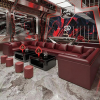 Canapé de club haut de gamme KTV, salle privée de karaoké, banquette en U, table basse personnalisée, ensemble de meubles de bar pour boîte de nuit