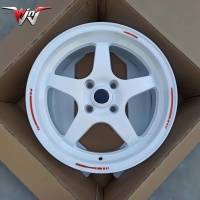 Jantes de voiture en alliage forgé blanc brillant à déport profond, personnalisées, 17, 18, 19, 20 pouces, 5x112, 5x114.3, pour Honda Civic, Nissan, Toyota, AUDI, BMW