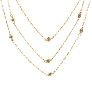 Collar Doble de Acero Inoxidable con Logotipo Personalizado, Resistente al Deslustre, Impermeable, Chapado en Oro de 18k, para Mujer - Product Image 6