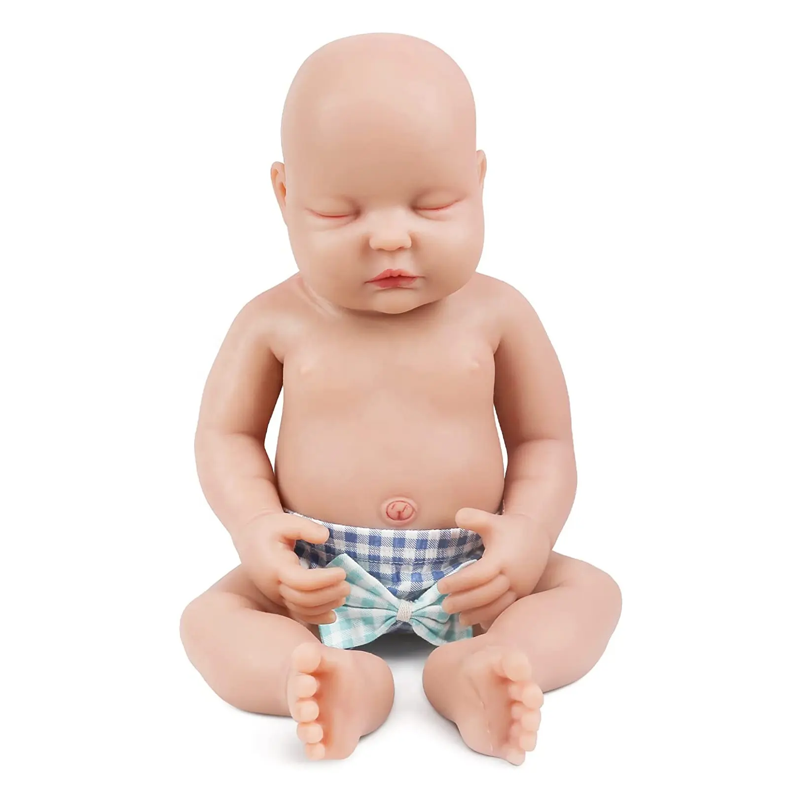 18 polegada realista silicone renascer dormir, boneca do bebê recém-nascido