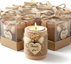 Lots de bougeoirs pour cadeaux de mariage, cadeaux de remerciement, cadeaux de fête prénuptiale et cadeaux pour fêtes d'adultes - Product Image 4