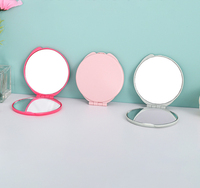 Zonyin Portable Double Face 2x Loupe Mini Miroir De Maquillage De Poche Pliable Vente Chaude 2x Loupe avec Logo Personnalisé