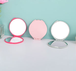 Zonyin portatile Double-face 2x ingrandimento Mini pieghevole specchio tascabile per il trucco vendita calda 2x ingrandimento con Logo personalizzato - Product Image 4
