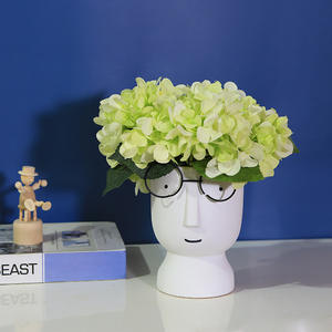 Nouveaux designs <span class=keywords><strong>petit</strong></span> planteur de fleurs en céramique visage humain avec lunettes jardinières décor à la maison produits pour la maison intelligente tête planteur Pot - Product Image 3