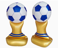 Ballons en aluminium 3D sur pied en forme de trophée de football, de chaussure de baseball et de Glabos pour la décoration de fête et l'ambiance de match de football