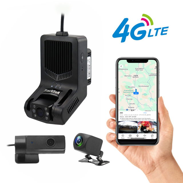 4G CAT4 GPS Tracker with Four Camera Realtime Tracking APP View Location and Live Video Replay Intercom SOS Cut Fuel  DashCam