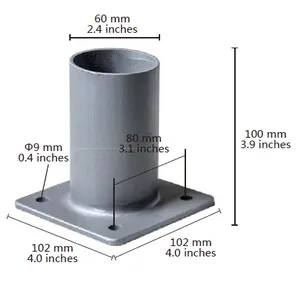 Complete list of columns and bracket arms for street lighting adapters