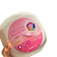 DMVCOCO Perles de gel lessive écologiques 6-en-1 avec nettoyage en profondeur et parfum longue durée, élimination des taches, douceur et confort pour usage domestique