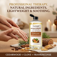 Huile de massage aromathérapeutique au cèdre, marque privée, 237 ml, flacon pompe, OEM ODM personnalisé