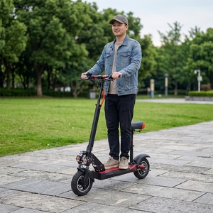 Patinete Plegable para Adultos de 10 Pulgadas, Marco de Aluminio, Rojo, Plataformas Antideslizantes, Batería de Larga Duración, 500W/800W, 150kg, Hidráulico, S7-1H, Aluminio - Product Image 5