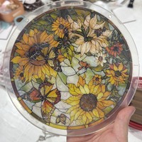 Décoration de fenêtre en acrylique à suspendre, puzzle attrape-soleil, 83 pièces, 7,4 pouces, ornement DIY, art de jardin, cadeau pour maman et adultes