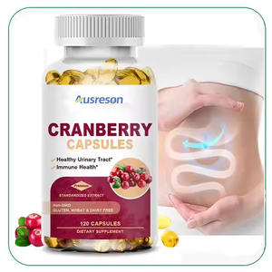 Ausreson OEM 500 억 여성 프리 바이오 틱 크랜베리 소프트 캡슐 면역 건강 보충제 비타민 C 크랜베리 소프트젤 캡슐 - Product Image 1