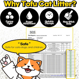OEM خالية من الغبار من النباتات الطبيعية خالية من الغبار قطاع القمامة قسط قابل للغسل القط تنظيف المرحاض الحيوانات الأليفة - Product Image 5