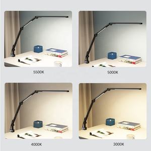 Lampe de bureau électrique LED nordique moderne, deux modes d'éclairage, contrôle tactile, bras long réglable, flexible, CRI élevé 95, éclairage grand angle - Product Image 6