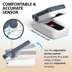 Layar OLED Bersertifikat CE ROHS, Penjepit Jari Pulso Oximetro Spo2 PR <span class=keywords><strong>Pulse</strong></span> <span class=keywords><strong>Oximeter</strong></span> BM1000D <span class=keywords><strong>Pulse</strong></span> <span class=keywords><strong>Oximeter</strong></span> Kotak Hadiah Plastik Elektrik - Product Image 4