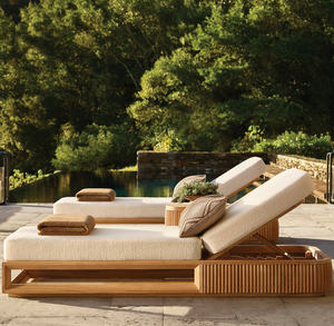 Tumbona Ajustable de Teca Resistente al Sol para Exteriores, Ideal para Hoteles, Villas y Parques - Product Image 6