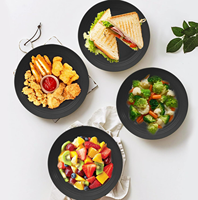 Assiettes écologiques durables incassables, surface givrée moderne, réutilisables, compatibles lave-vaisselle, pour le camping, les hôtels, la maison