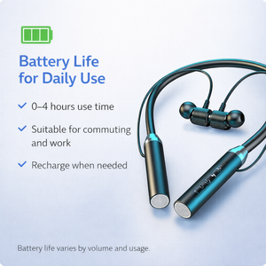 Neckband Wireless Earbuds Sports Bluetooth Headphones Lightweight In-Ear Stereo <strong>with</strong> <strong>Mic</strong> - Product Image 3