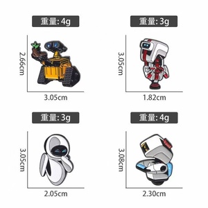Broche en métal de dessin animé mignon Offre Spéciale conception de <span class=keywords><strong>robot</strong></span> en émail doux avec des personnages de <span class=keywords><strong>film</strong></span> Wall-e <span class=keywords><strong>Eva</strong></span> pour la fête nationale de Noël - Product Image 6