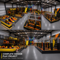 Parc d'aventure modulaire intérieur, parcours d'obstacles Ninja et mur d'escalade futuriste pour usage commercial