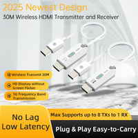 Mini Extensor HDMI Inalámbrico 1080P, Transmisor y Receptor de Video, Adaptador de Pantalla Inalámbrico de 30m para Cámara, Laptop, PC a TV o Monitor
