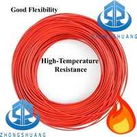 Cables Eléctricos de Silicona Zhongshuang de Alta Temperatura 200, 12/14/16/20AWG, Cable de Cobre Suave de 600V, Uso Industrial y Automotriz, en Rollo