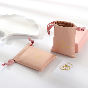 New Arrival Custom PU Leather Drawstring Pouch Convenient Packaging Pink <b>Black</b> Jewelry <b>Boxes</b> - Product Image 6