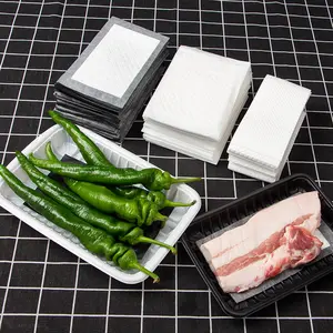 Wholesale Supermarket And Commercial Water Absorbent Pads For Meat Fish Poultry Beef