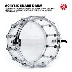 Beatello Caisse Claire Transparente <span class=keywords><strong>de</strong></span> Haute Qualité 14" X 7.8" en Acrylique, <span class=keywords><strong>Instrument</strong></span> <span class=keywords><strong>de</strong></span> <span class=keywords><strong>Musique</strong></span> Professionnel Adapté aux Batteries - Product Image 5