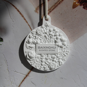 Gốm trắng khuếch tán hương thơm văn phòng nhà treo làm mát không khí bằng gỗ tinh dầu hoa oải hương rắn tủ quần áo giấy thạch cao - Product Image 1