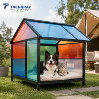 Plaque de polycarbonate alvéolaire colorée stabilisée aux UV à double paroi pour abri de jardin, cabane pour animaux, niche pour chien, abri pour chat, mur et toit