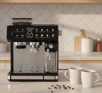Máquina de Café Comercial Totalmente Automática de Estilo Italiano para Comercio Transfronterizo, con Pantalla LCD, Control Táctil y Control de Temperatura