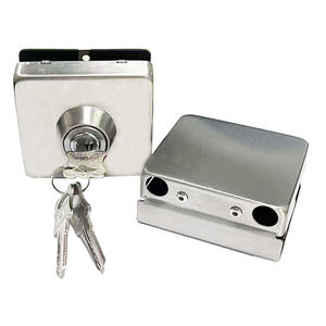 वाणिज्यिक आधुनिक स्टेनलेस स्टील वर्ग टेम्पर्ड ग्लास दरवाजा लॉक और स्क्रू स्थापना के साथ - Product Image 1