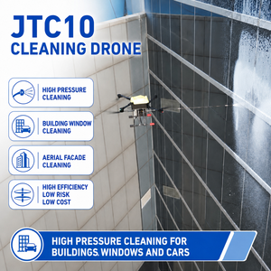 Drone de nettoyage haute pression UAV avec pulvérisation ciblée et distribution d'eau pour les services de nettoyage des fenêtres de bâtiments de grande hauteur et des terrains de sport - Product Image 1