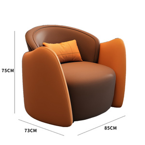 Sofá de Oficina de Cuero con Esponja de Alta Densidad, Muebles Cómodos para Sala de Estar - Product Image 6