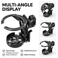 Support de tasse universel pliable en ABS pour moto, fixation rapide à une touche, pince réglable pour guidon, pour scooters, cruisers, touring