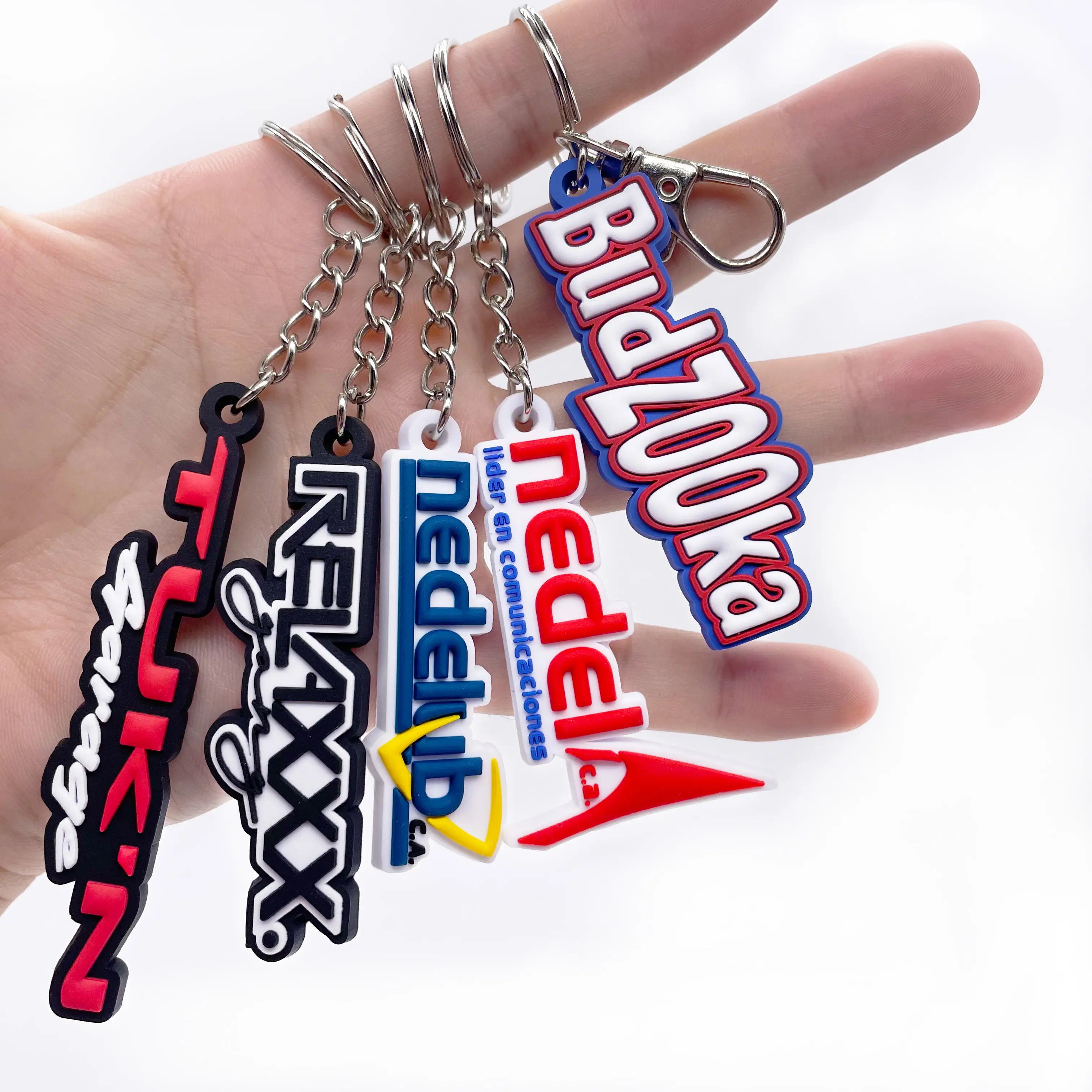 Creative Custom 2D/3D PVC soft Rubber personalized Key ring Make With Promotional Gift Rubber Custom Key chain