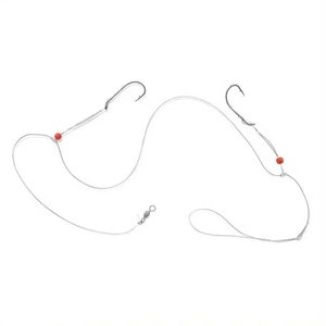 Aparejos de pesca de agua salada Porgy Scup Hi/Lo con anzuelos Baitholder, monofilamento de 60 lb, esmerillón de 80 lb y lazo para plomada, atados a <span class=keywords><strong>mano</strong></span> para lubina y pescada. - Product Image 1