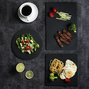 Plato Rectangular Negro Estilo Japonés Vintage <span class=keywords><strong>para</strong></span> Sushi, Plato Plano Creativo <span class=keywords><strong>para</strong></span> Comida Occidental, Aperitivos, Postres, Pasteles y <span class=keywords><strong>Barbacoa</strong></span> - Product Image 1