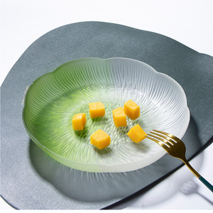 Ciambella di vetro di lusso dorato rosa che serve piatto da Dessert belle stoviglie per Tea Party <span class=keywords><strong>Display</strong></span> per uso sostenibile del ristorante - Product Image 2